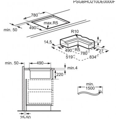 Kaitlentė su integruotu gartraukiu AEG CCE84751CB 4