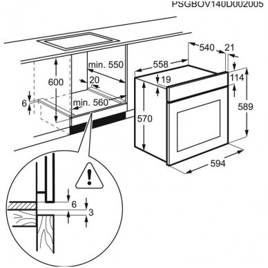 Orkaitė Electrolux EZF5C50X 3