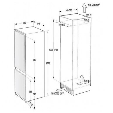 Šaldytuvai Gorenje NRKI4182A1 5